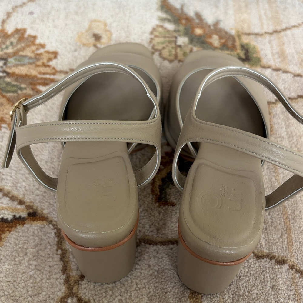 Beige Platform Heels - Picture 6 of 8